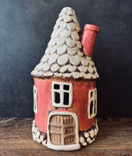 Load image into Gallery viewer, Dark Pink Round Tealight House - Village Pottery