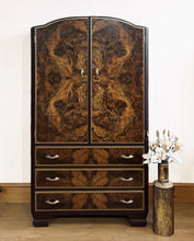 Load image into Gallery viewer, Vintage Walnut Tallboy Wardrobe