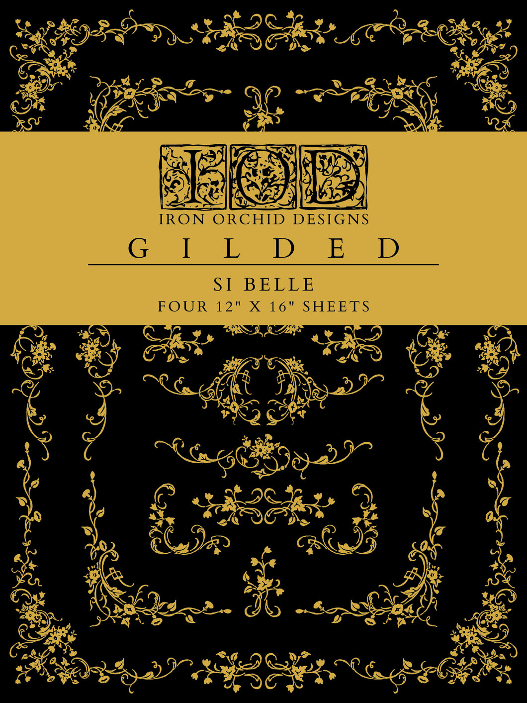 Si Belle IOD Gilded Foil Transfer - Iron Orchid Designs