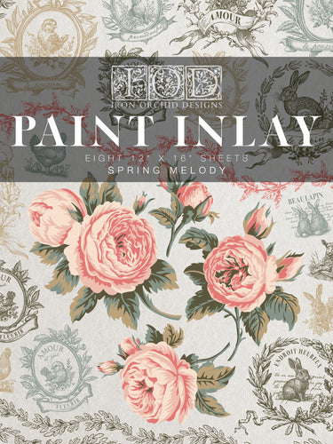 Spring Melody IOD Paint Inlay - Iron Orchid Designs