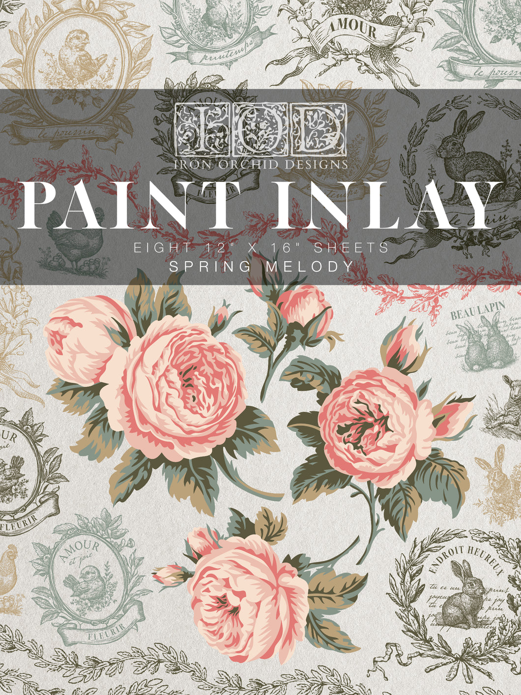 Spring Melody IOD Paint Inlay - Iron Orchid Designs