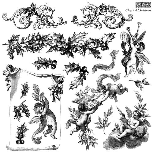 Classical Christmas IOD Decor Stamp - Iron Orchid Designs