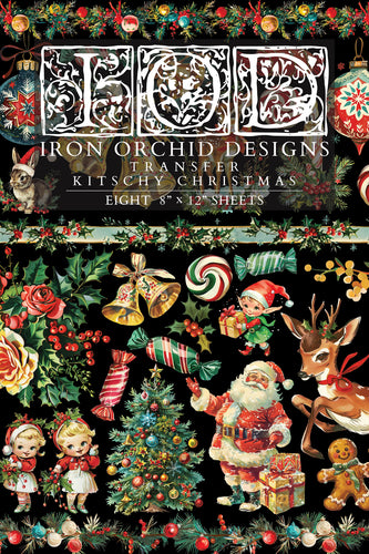 Kitschy Christmas IOD Transfer - Iron Orchid Designs