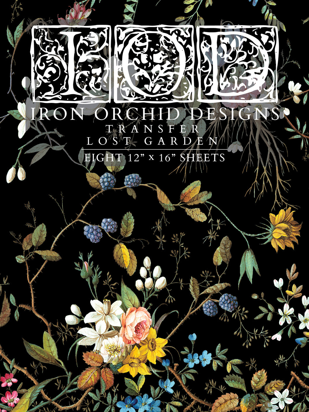 Lost Garden IOD Transfer - Iron Orchid Designs