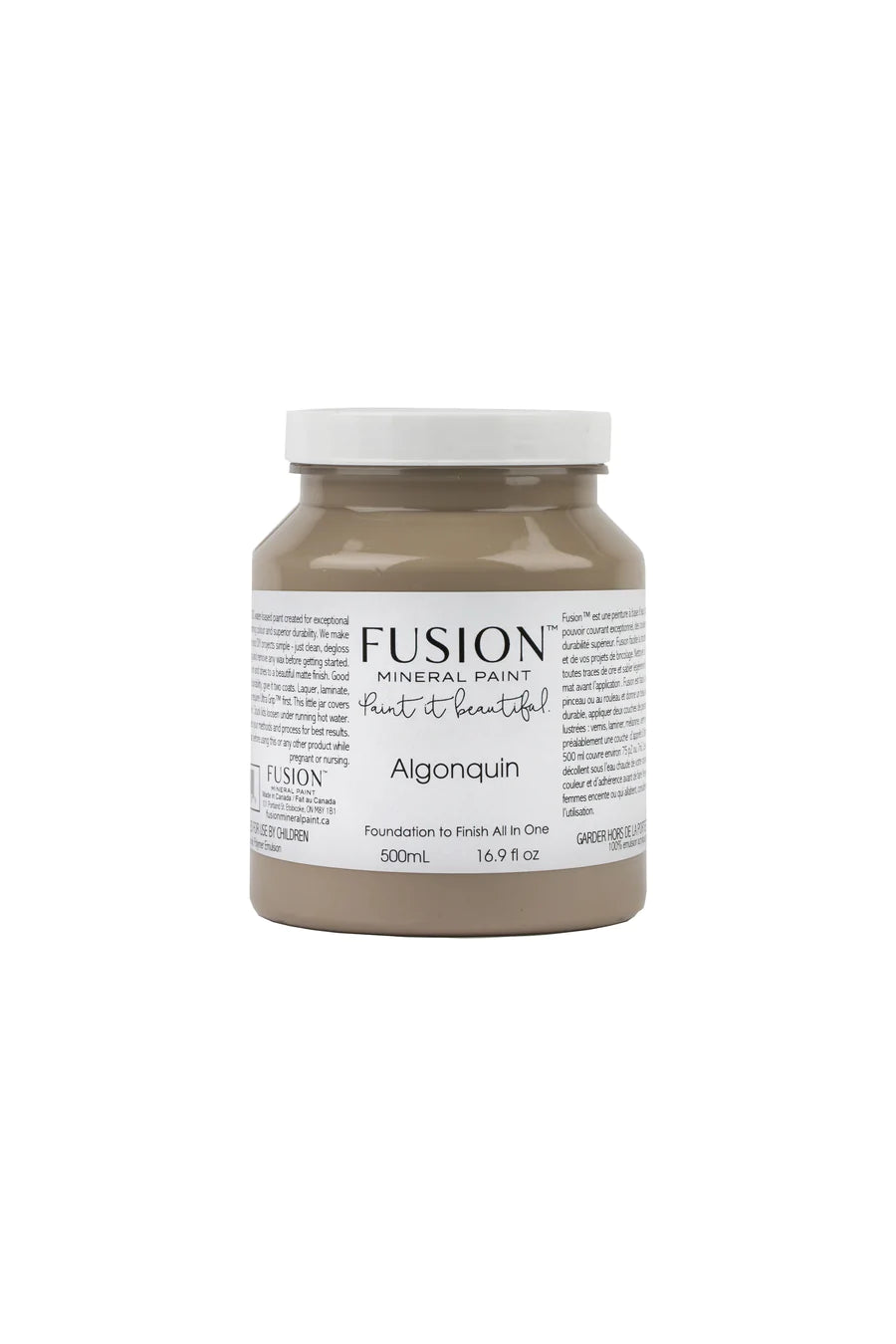 Algonquin - Fusion Mineral Paint, Furniture Paint, Taupe Furniture Paint, Matte Finish Paint for Furniture