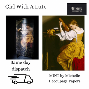 Girl With A Lute Decoupage Paper, MINT By Michelle, Decoupage Papers for Furniture